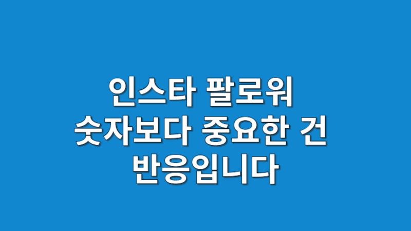 인스타 팔로워 늘리기 전략과 반응 유도 방법